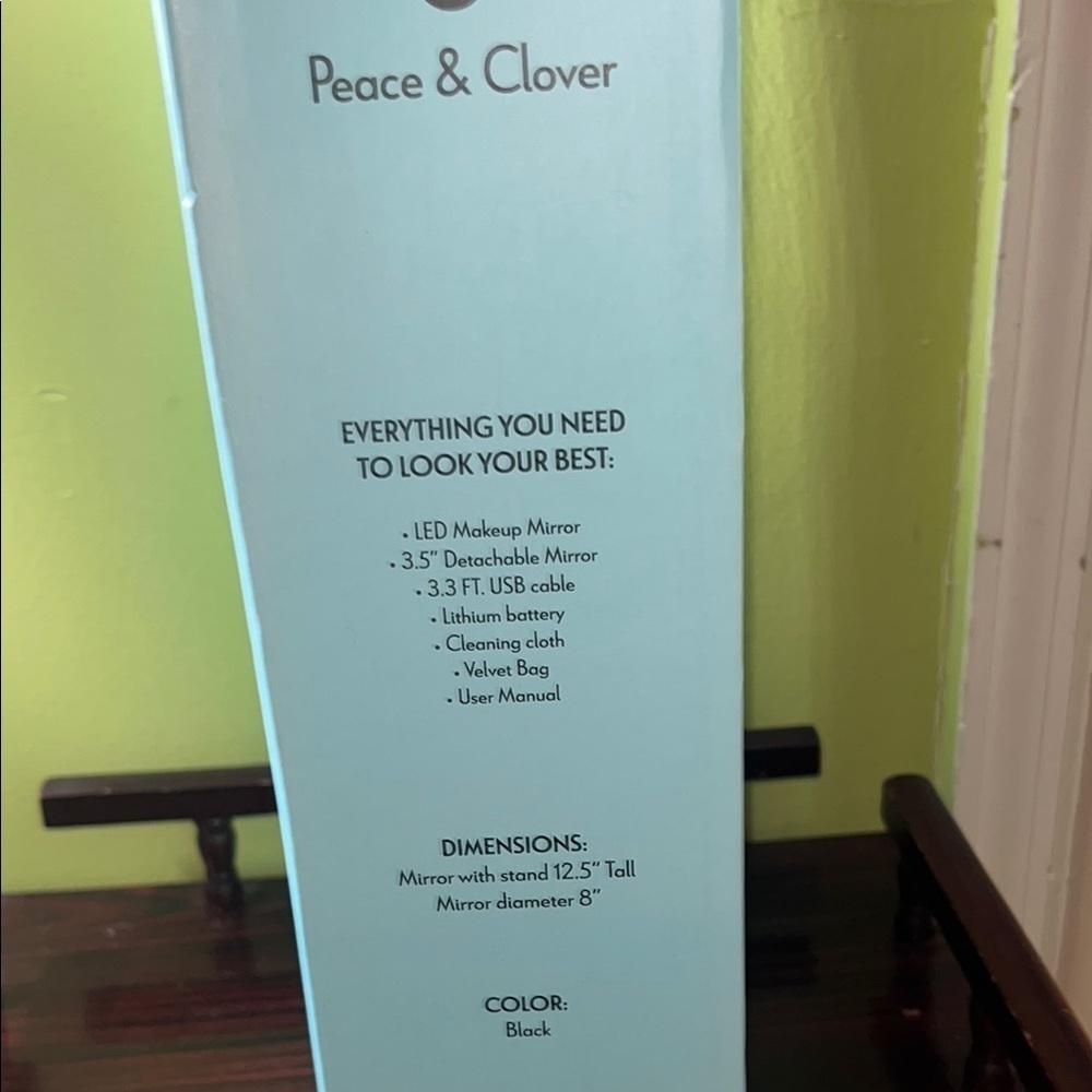 🆕 Peace & Clover HD Glass LED Makeup Mirror - Picture 8 of 13